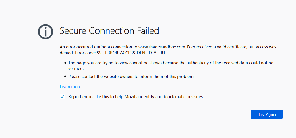 Connection failed 6. Secure connection failed. Err_SSL_Bad_record_Mac_Alert. SSL Error Page. Edge net::err_Cert_revoked.