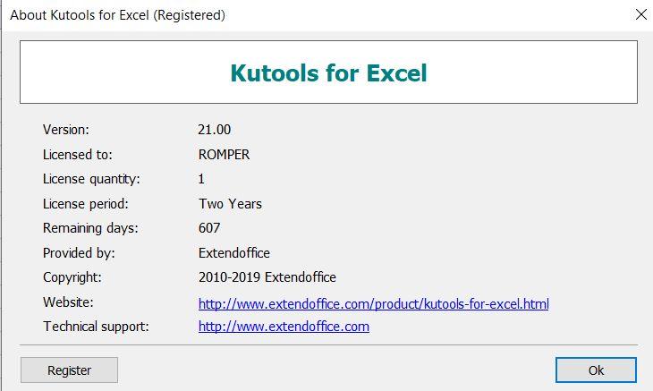 kutools for excel 22.00 license key